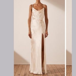 Shona Joy - La Lune Bias Cowl Maxi Dress - Ivory